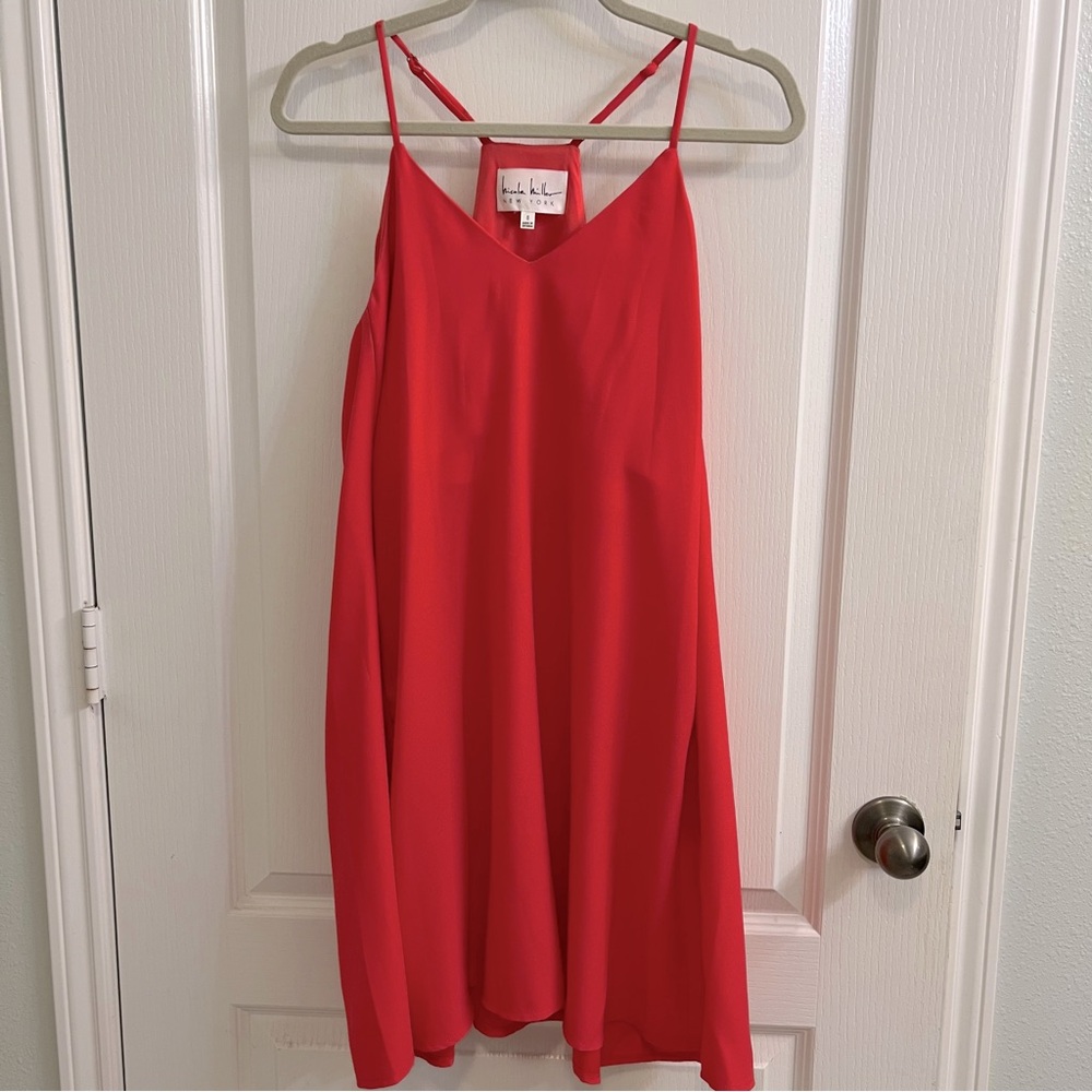 Nicole Miller New York Shift Dress Size 8 Red/Hot Pink